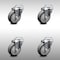 Service Caster 4 Inch SS Thermoplastic Rubber Wheel Swivel Bolt Hole Caster Set SCC-SSBH20S414-TPRB-4 - alternate 1